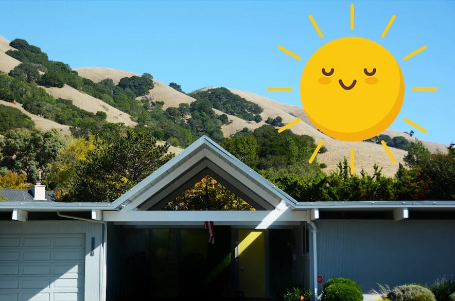 Eichler insulated foam roof.